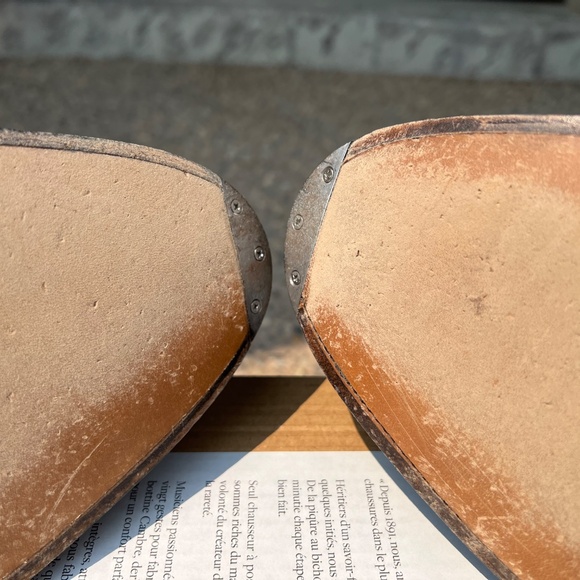 J.M. Weston 11D Black Leather Half-Hunt Derby w/ Shoe Trees - Picture 9 of 14